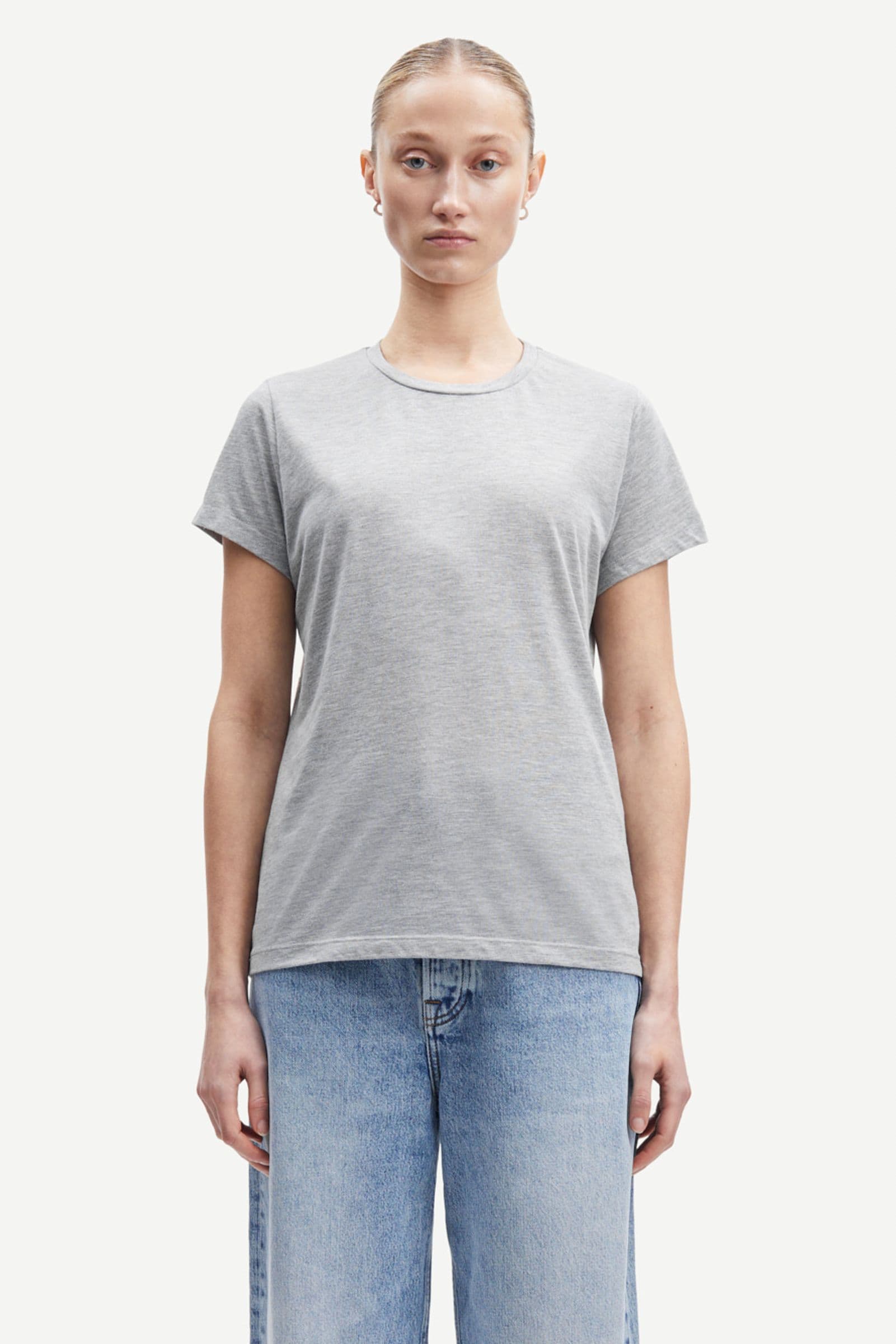 Solly tee solid 205 Grey mel.