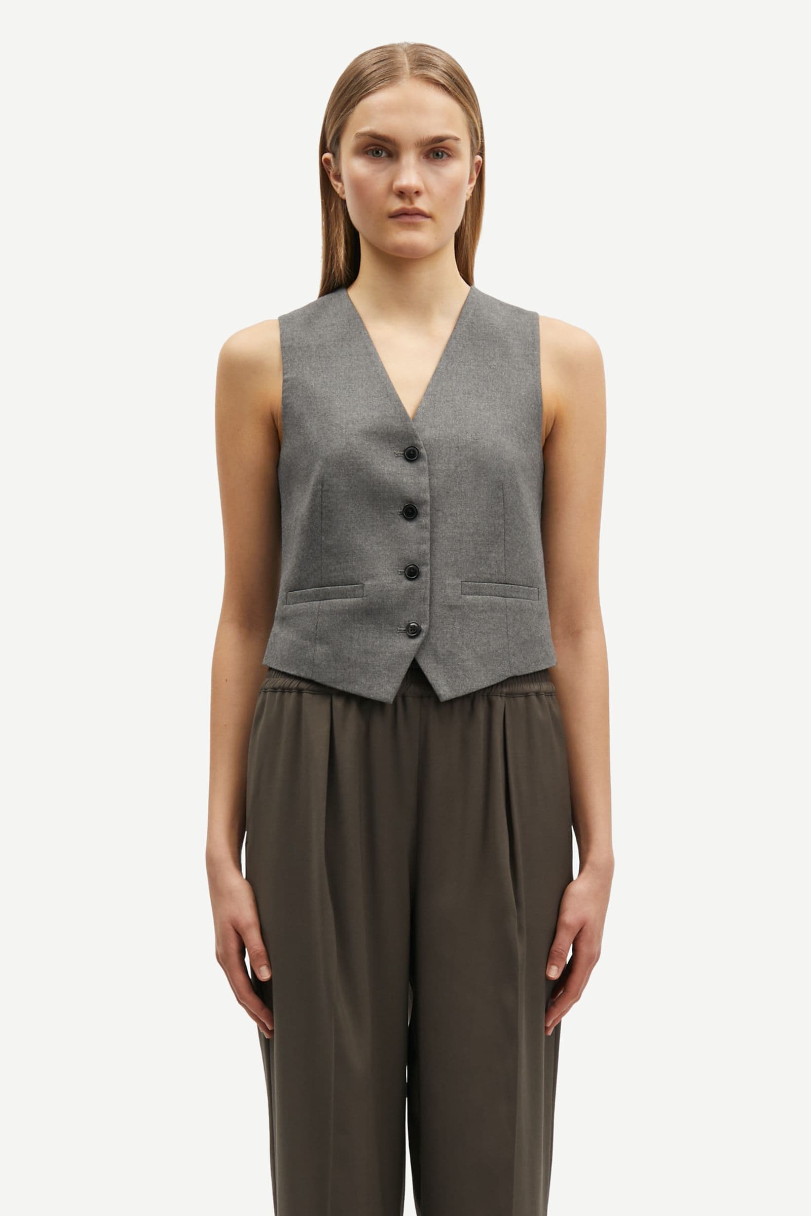 Saramona vest 14930 Grey Mel.