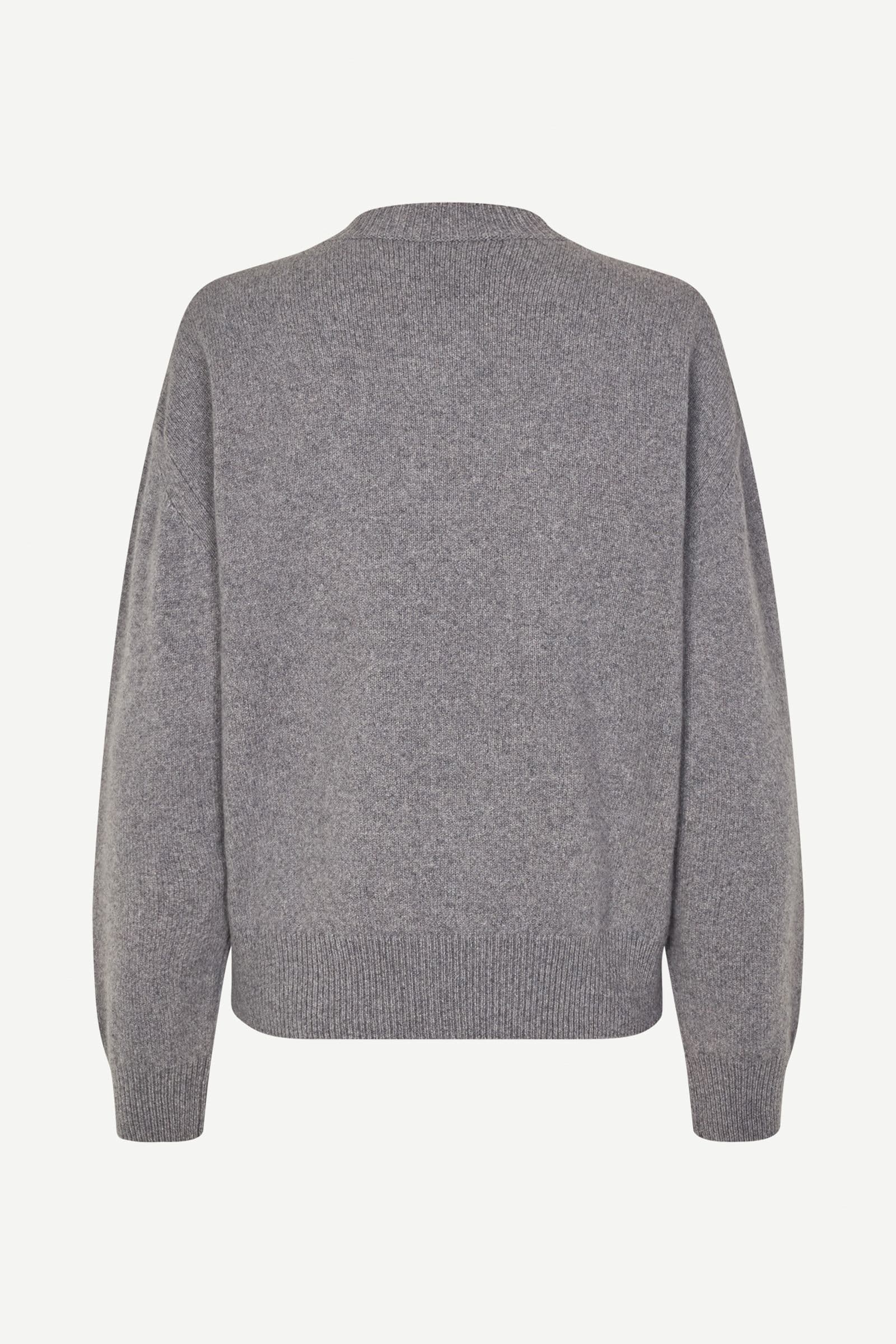 Sabirgitte V-neck Sweater 15356 Grey Mel.