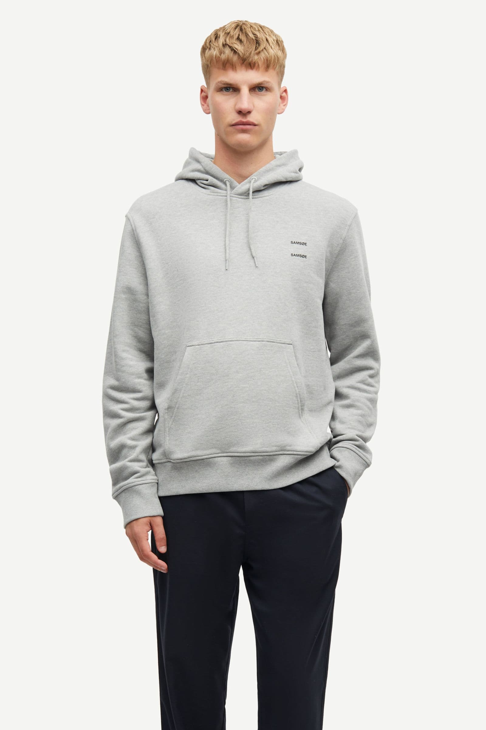 Joel hoodie 11414 Grey mel.