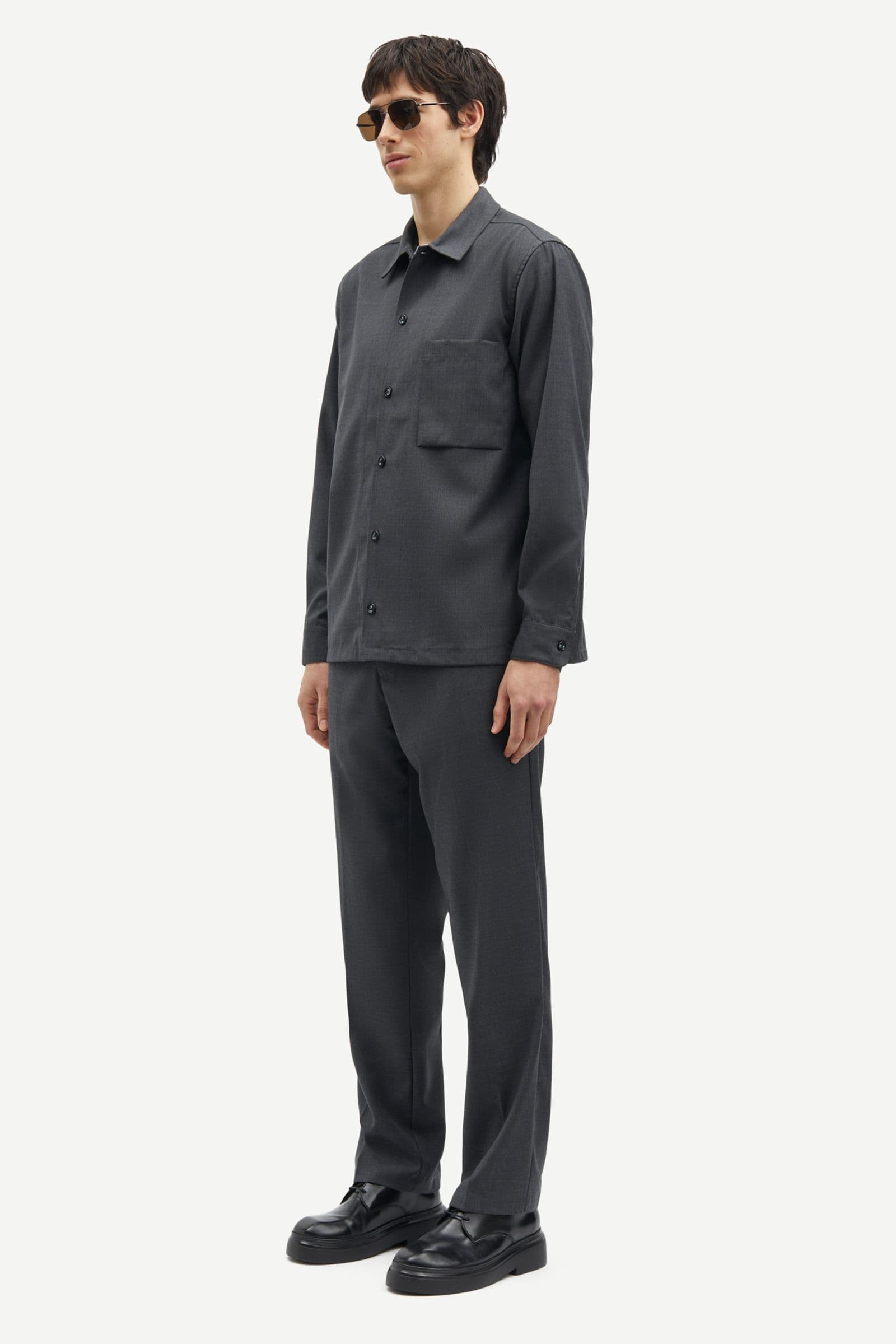 Sadamon GO overshirt 15350 Dark Grey Mel.