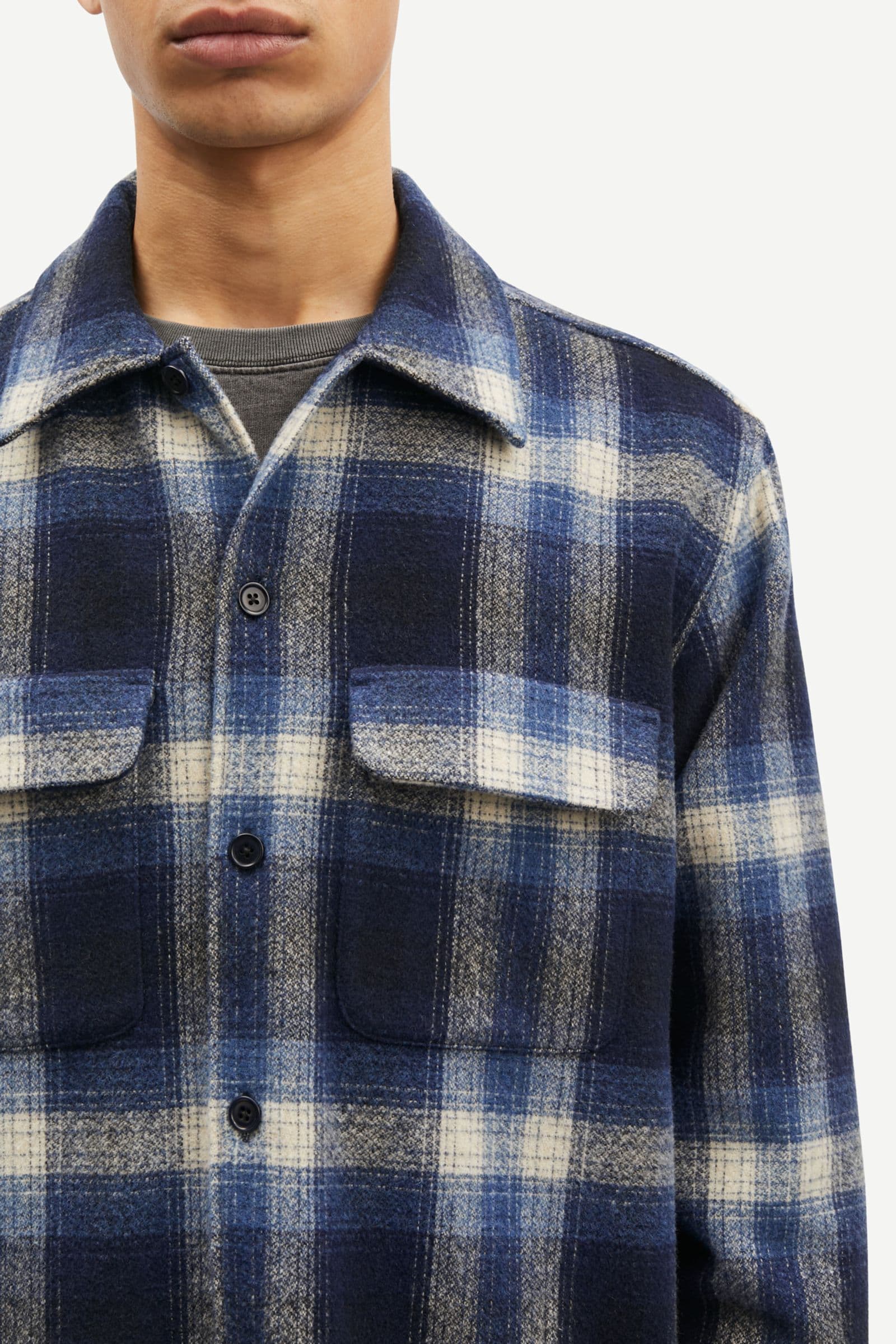 Sacastor X H overshirt 14089 True Navy Ch.